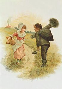 De Schoorsteenveger en de Melkmeid (boekillustratie) door Anonymous